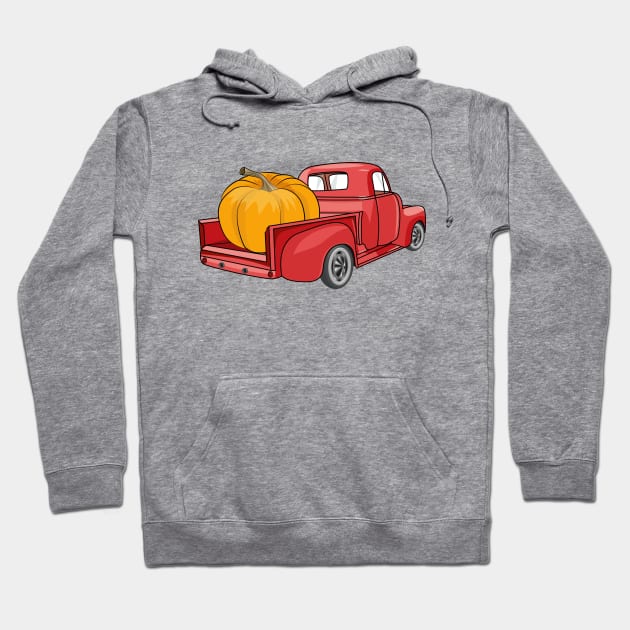 Pumpkin Truck Hoodie by Designoholic